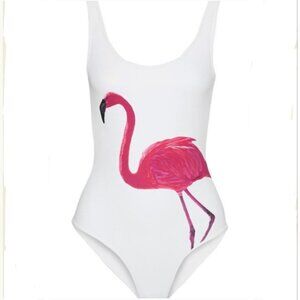 Onia Kelly Flamingo One Piece Swimsuit Sz S